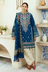 Dhanak-3PC Embroidered Shirt With Digital Printed Wool Shawl-668